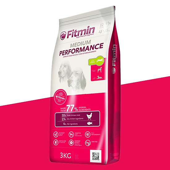 Thức Ăn Chó Trưởng Thành Có Kích Thước Trung Bình 3kg - Fitmin Dog Medium Performance 3 kg