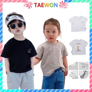 Áo cộc tay trẻ em mùa hè cho bé trai bé gái cotton Hàn Quốc xuất dư từ 1 đến 5 tuổi Taewon Kids AT08