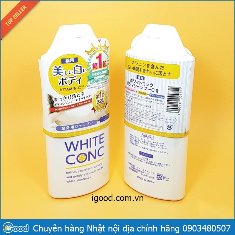 Sữa tắm trắng White Conc 360ml Nhật