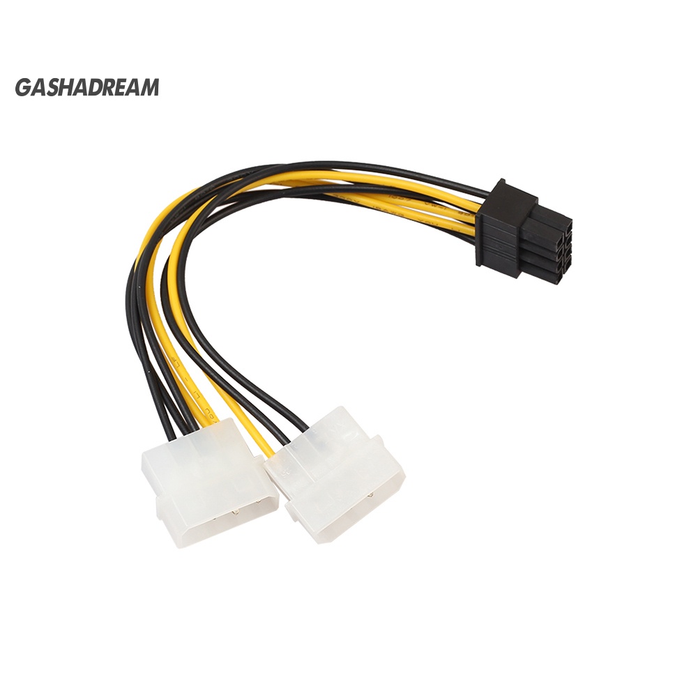 Dây cáp kết nối thẻ đồ họa PCIE sang Dual Molex 18cm 8 Pin(6+2)