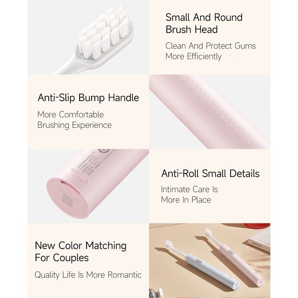 Xiaomi Youpin Bàn Chải Đánh Răng Điện   Sonic T200 2 Chế Độ Làm Sạch Và Trắng Răng
