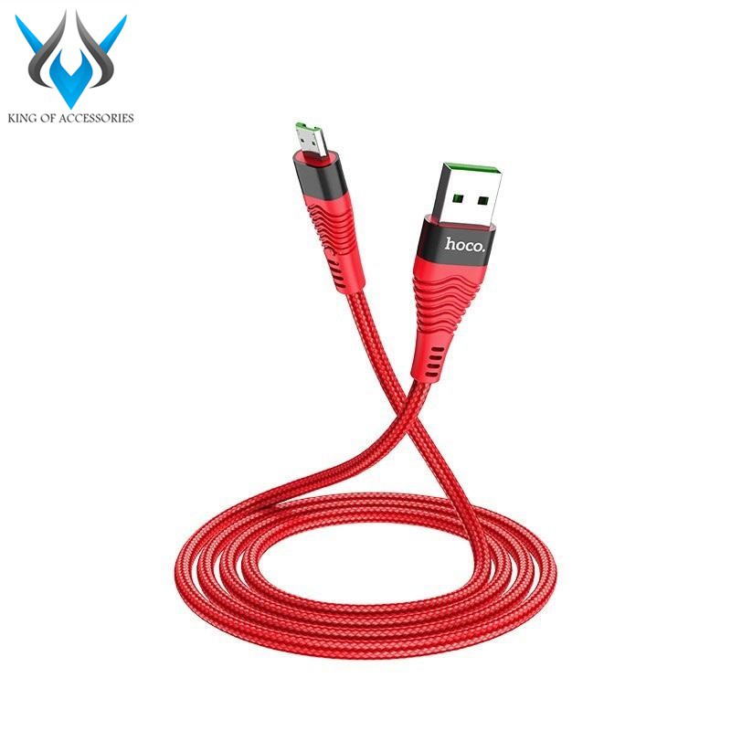 Cáp sạc cường độ cao Hoco U53 cổng microUSB 1.2M hỗ trợ điện áp tối đa 4A