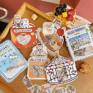 Sticker Gói Dán Trang Trí Sổ Tay Bé Gái Kiểu Hàn | ST014