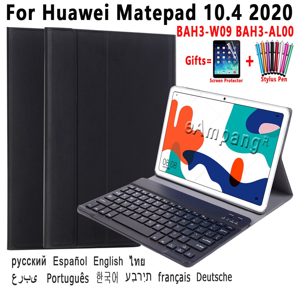 Bao da kèm bàn phím Bluetooth cho Huawei Mediapad T5 10 M5 Lite 10.1 8 M5 10 Pro M6 10.8 Matepad 10.4 Pro 10.8