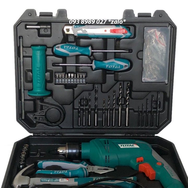 BỘ MÁY KHOAN BÚA TOTAL 650W 101 CHI TIẾT THKTHP 1012E