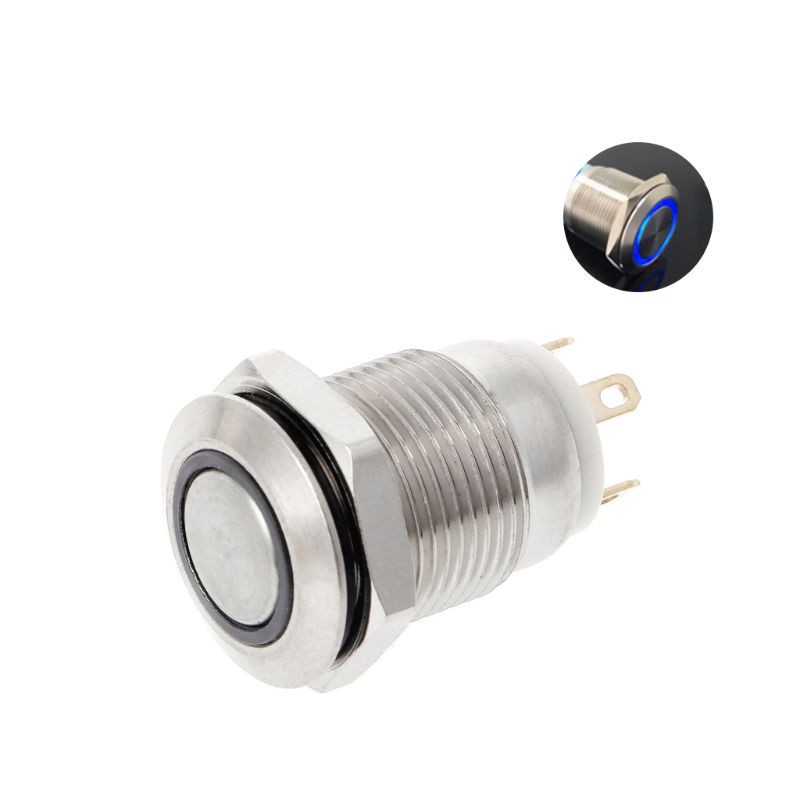 Công Tắc Nút Nhấn Có Đèn Led 12mm 3a / 220v Dc