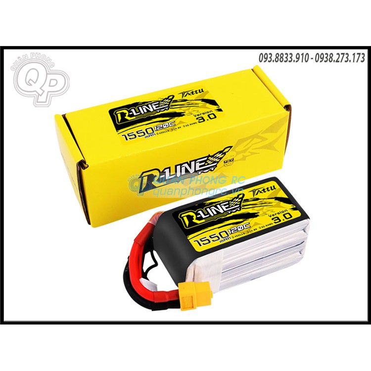 Pin Tattu R-Line 1550mAh 4S 120C 14.8V LiPo Battery XT60 Plug For FPV Racing Drones