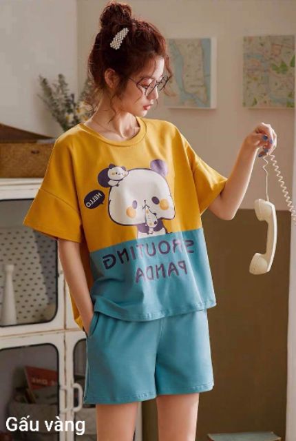 Đồ bộ nữ LYDO BB chất đẹp mặc nhà mùa hè dễ thương thun 100% cotton co giãn 4 chiều thoáng mát