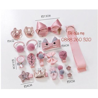 Set kẹp tóc xinh và 18 chi tiết fullbox