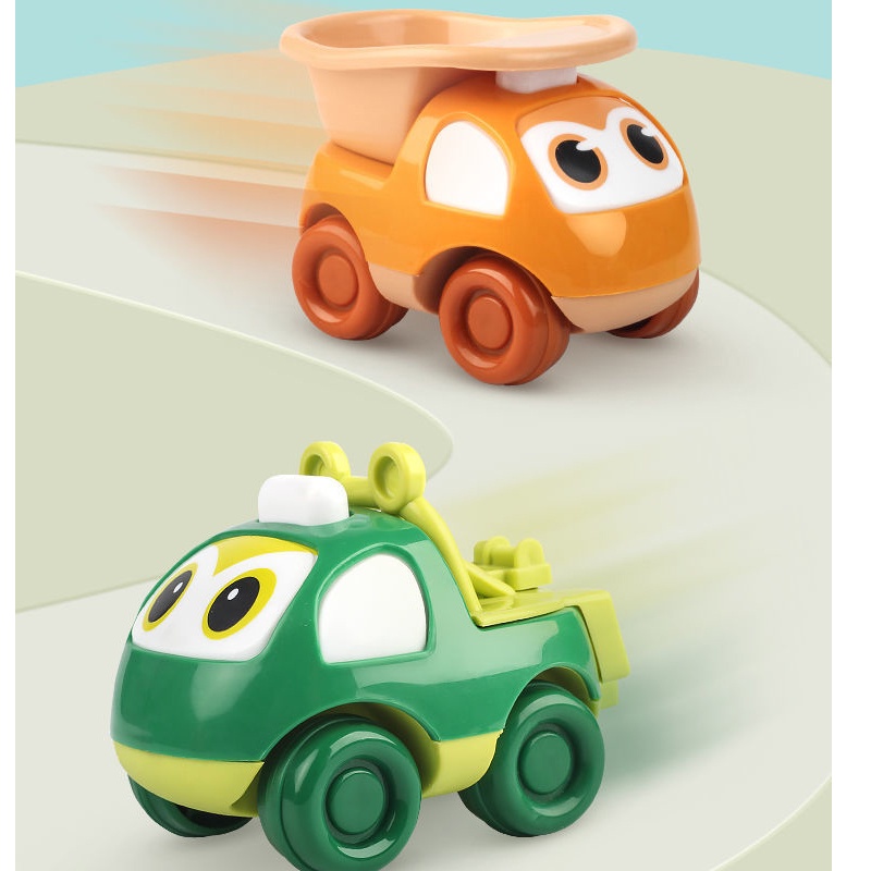 Hộp 4 xe ô tô kèm đồ chơi - Hôp quà tặng xe ô tô đồ chơi danh cho trẻ 2-4 tuổi