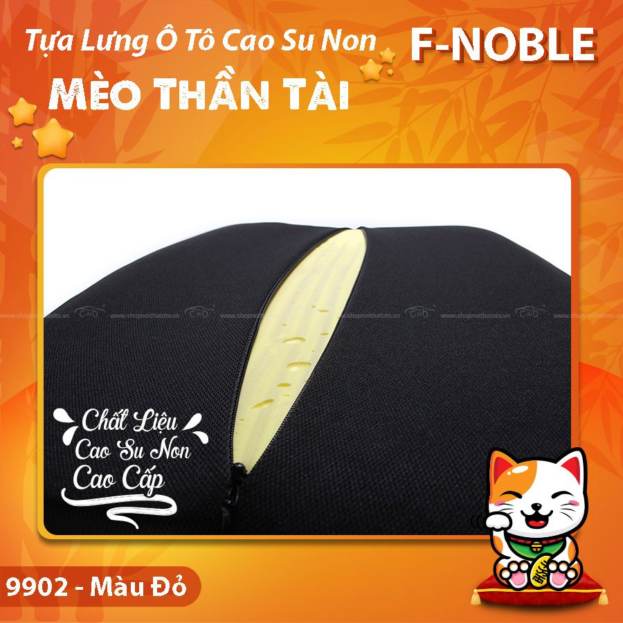 [Mã BMBAU50 giảm 10% đơn 99k] Tựa Lưng Ô Tô Cao Su Non Hình Mèo Thần Tài CIND FNoble 9902 Màu Đỏ Nhập Khẩu Chính Hãng