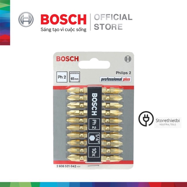 Đầu vặn vít ngắn Bosch PH2-65mm