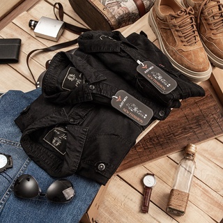 Áo Sơ Mi Denim Đen Just Men phá cách