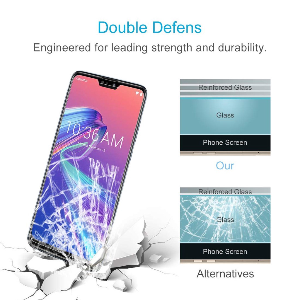 Kính cường lực dòng Asus Zenfone 3 6 ROG Phone II Max Shot Plus Pro M2 M1 Lite L1 5z 5 4 ZB631KL ZB633KL