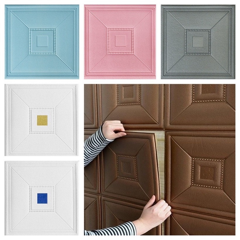 Giấy Dán Tường Pvc 3D Tự Dính Chống Nước Chất Lượng Cao Trang Trí Trần Nhà Phòng Ngủ Hàng Mới