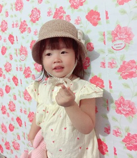 Mũ Ajuma nơ ren sợi thô