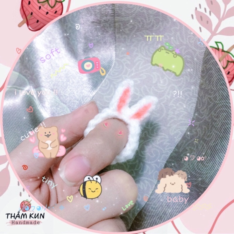 Nhẫn len tai thỏ