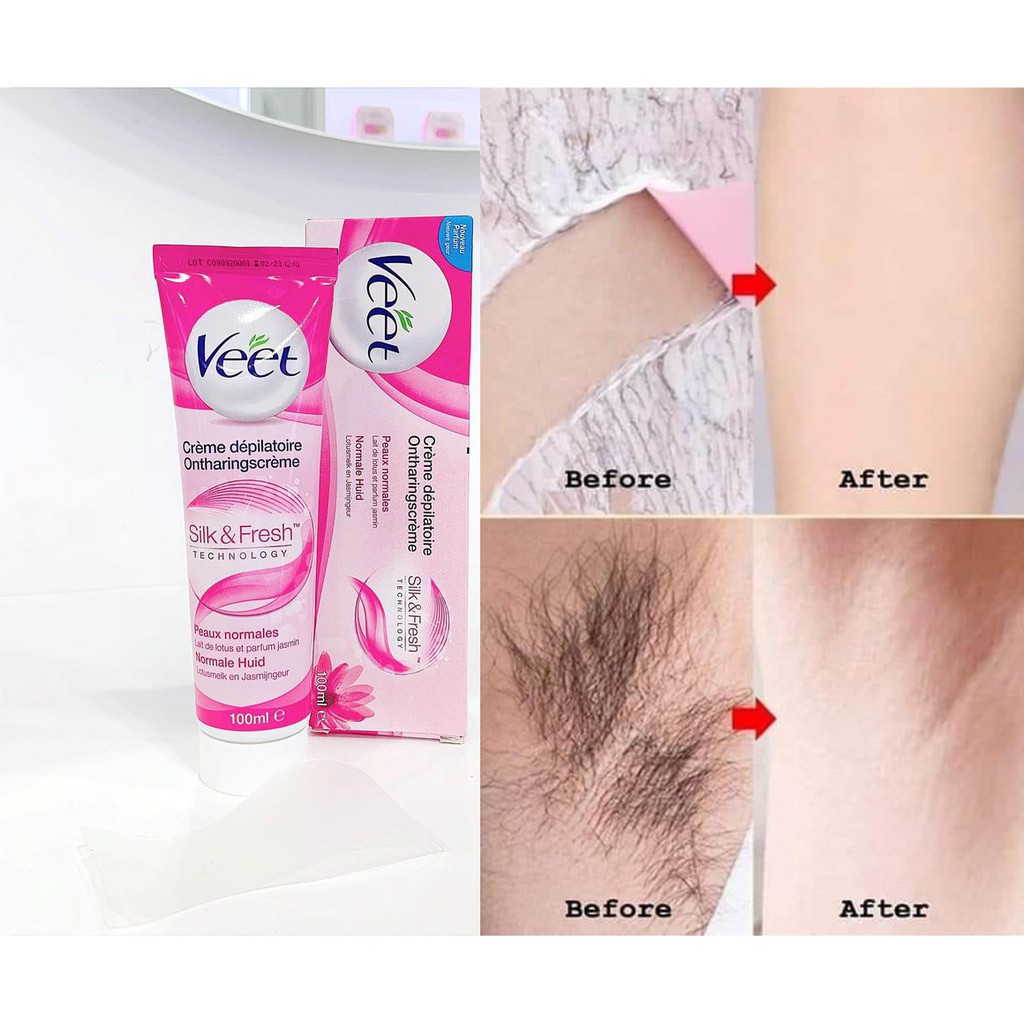 Kem tẩy lông Veet Pháp tẩy lông hiệu quả vùng kín lông nách tay chân 100ml HATAJI