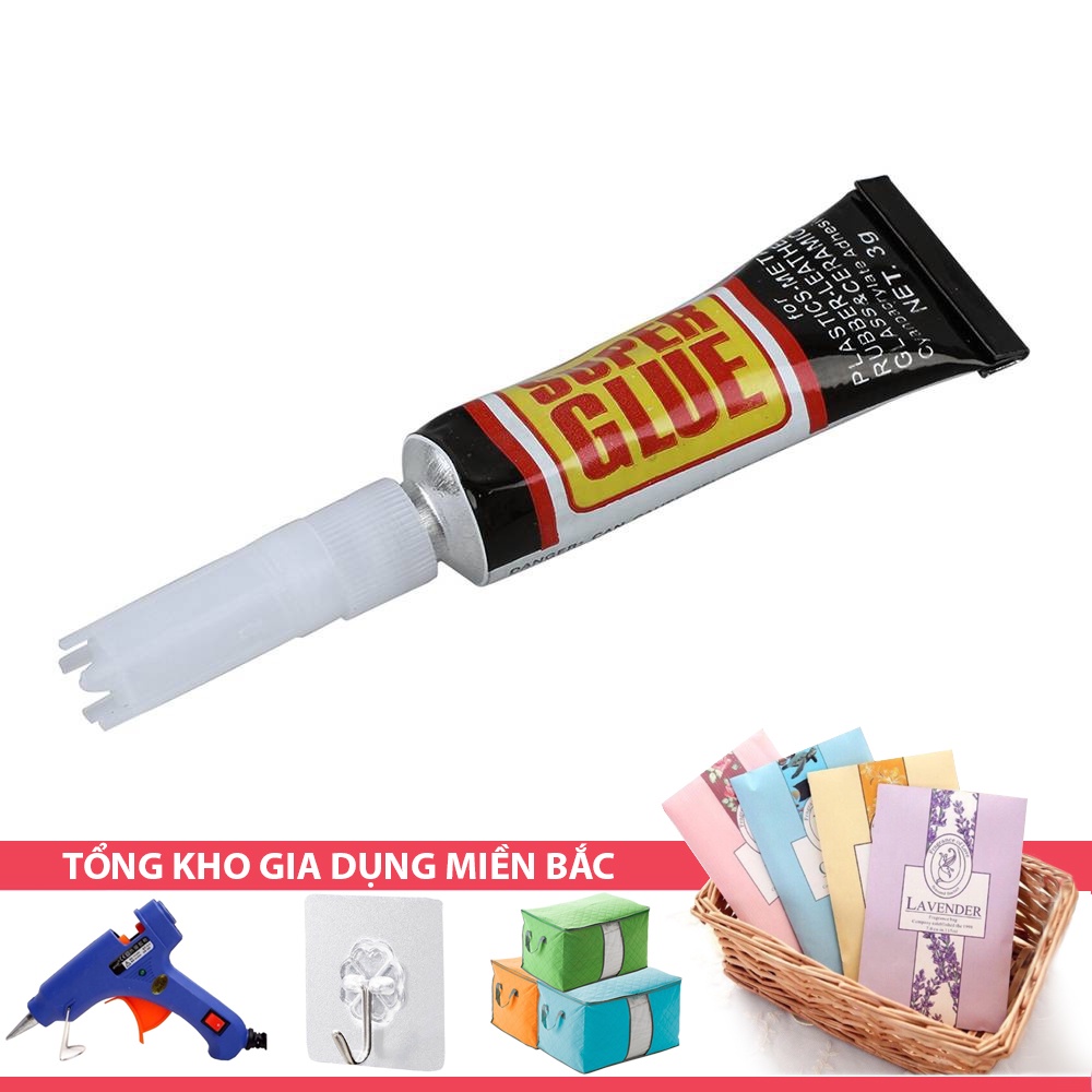 [Tổng Kho Sỉ] Tuýp Keo Dán Đa Năng SUPER GLUE, Dính Siêu Chắc (Tuýp Xanh/Tuýp Đen)
