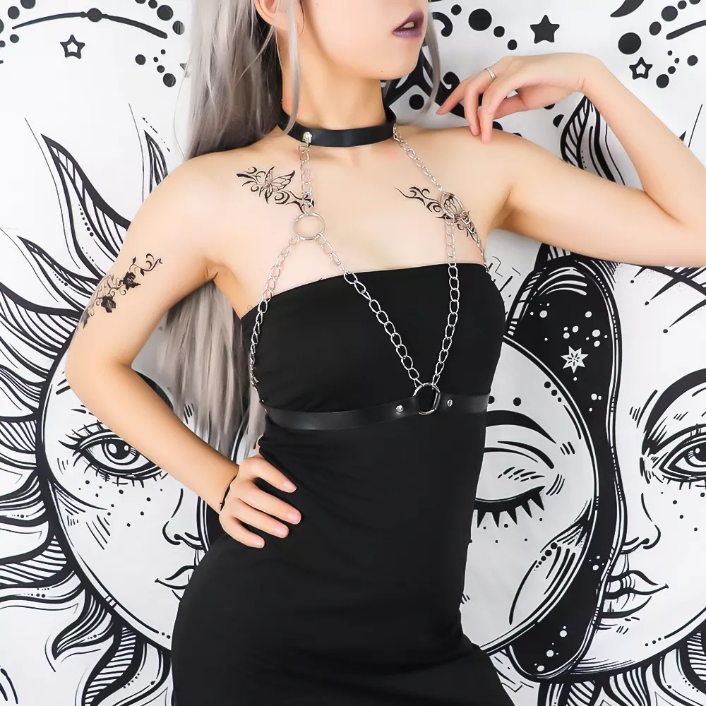 Thắt Lưng Da PU Phong Cách Gothic Thời Trang Năm 2021