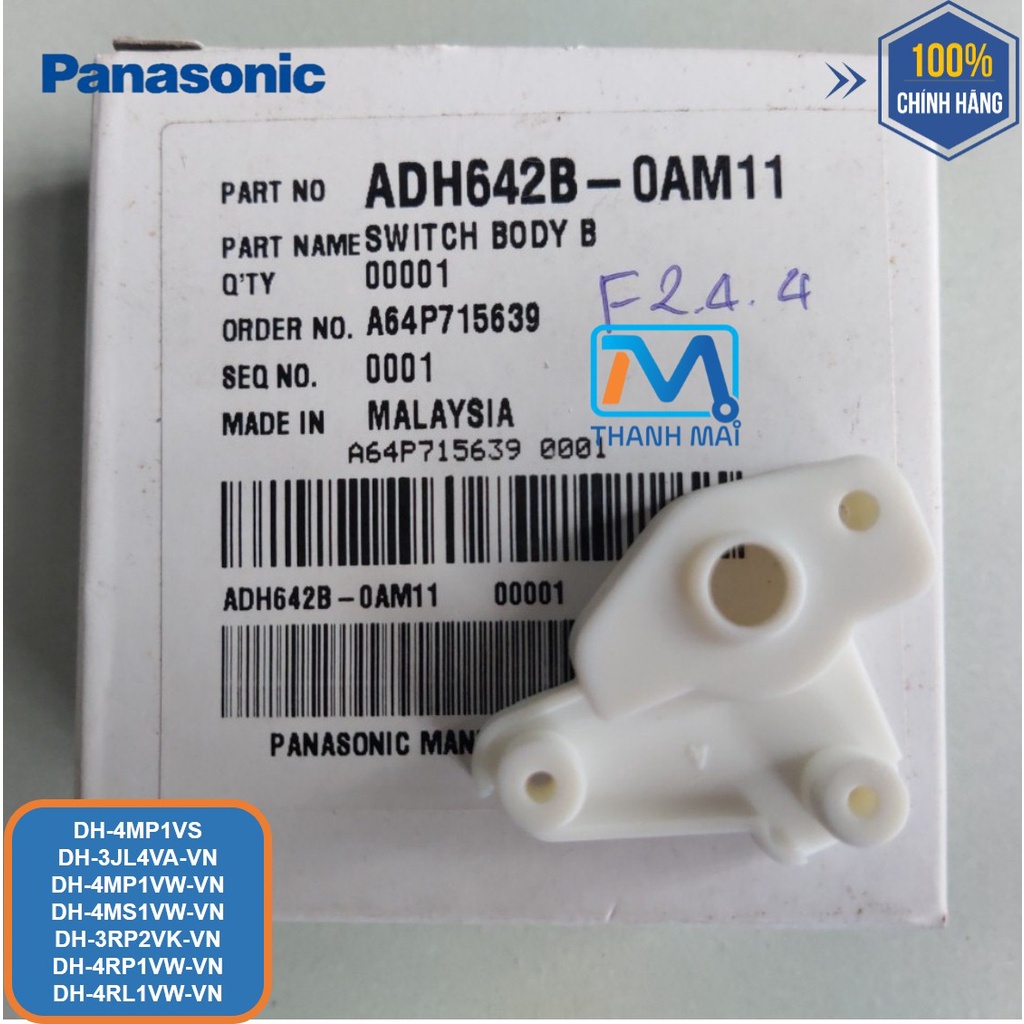 Thân công tắc B máy nước nóng Panasonic model DH-4MP1VS