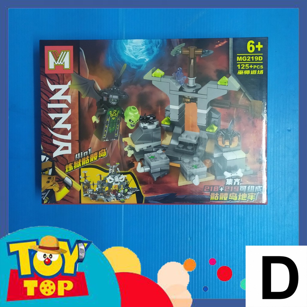 Xếp hình ghép ninja season 13 - mô phỏng một góc lâu đài phù thủy đầu lâu ninja lắp ráp MG219