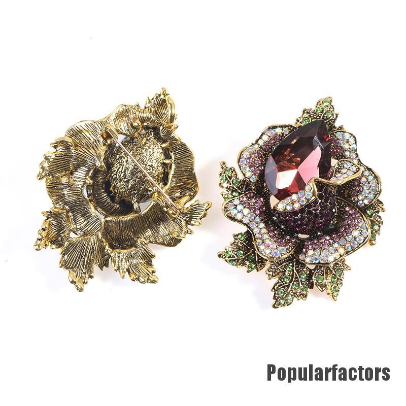 Trâm Cài Áo Hình Hoa Đính Đá Sang Trọng Cho Nữ