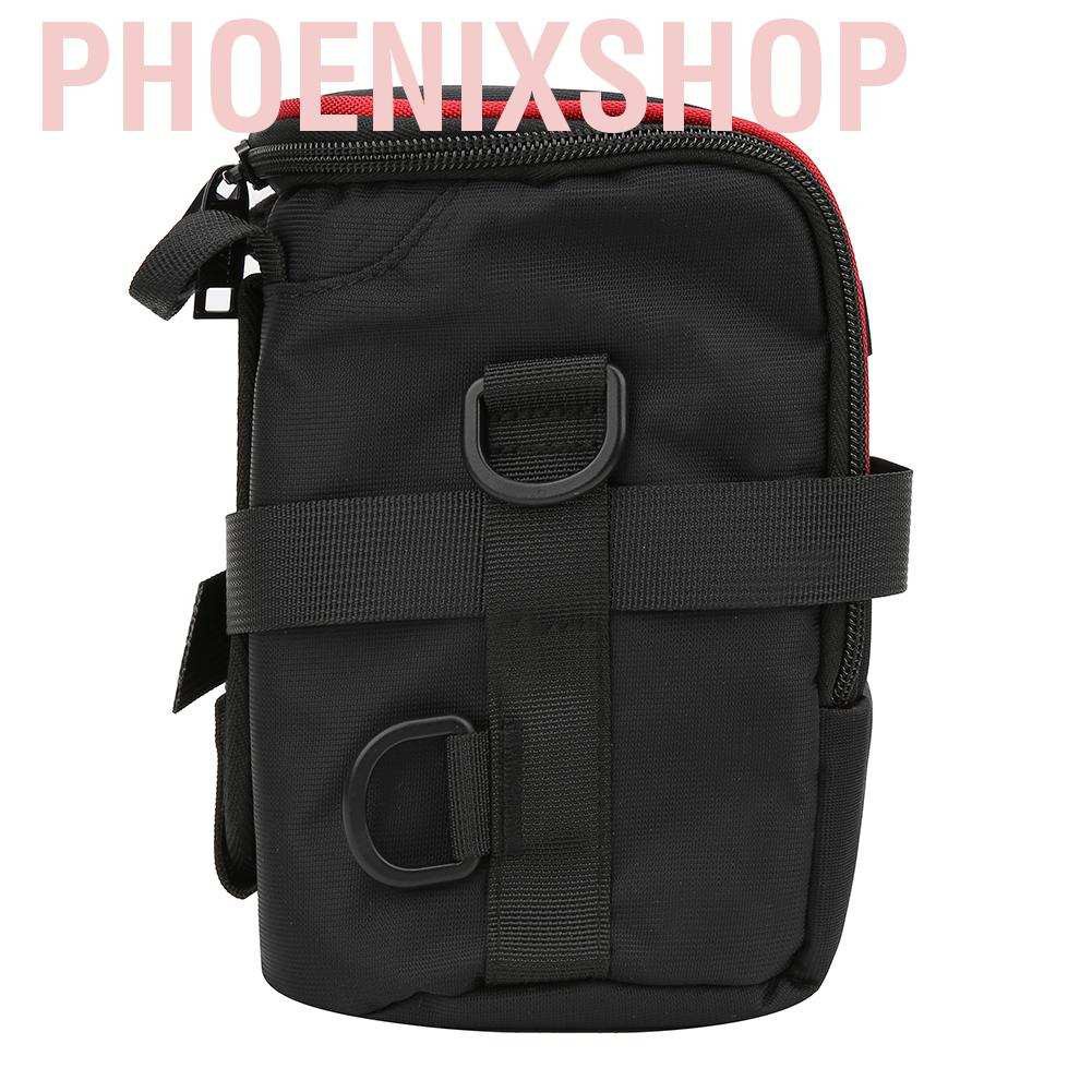 Phoenixshop Camera lens case  waterproof DSLR camera bag in black nylon for Canon/Nikon