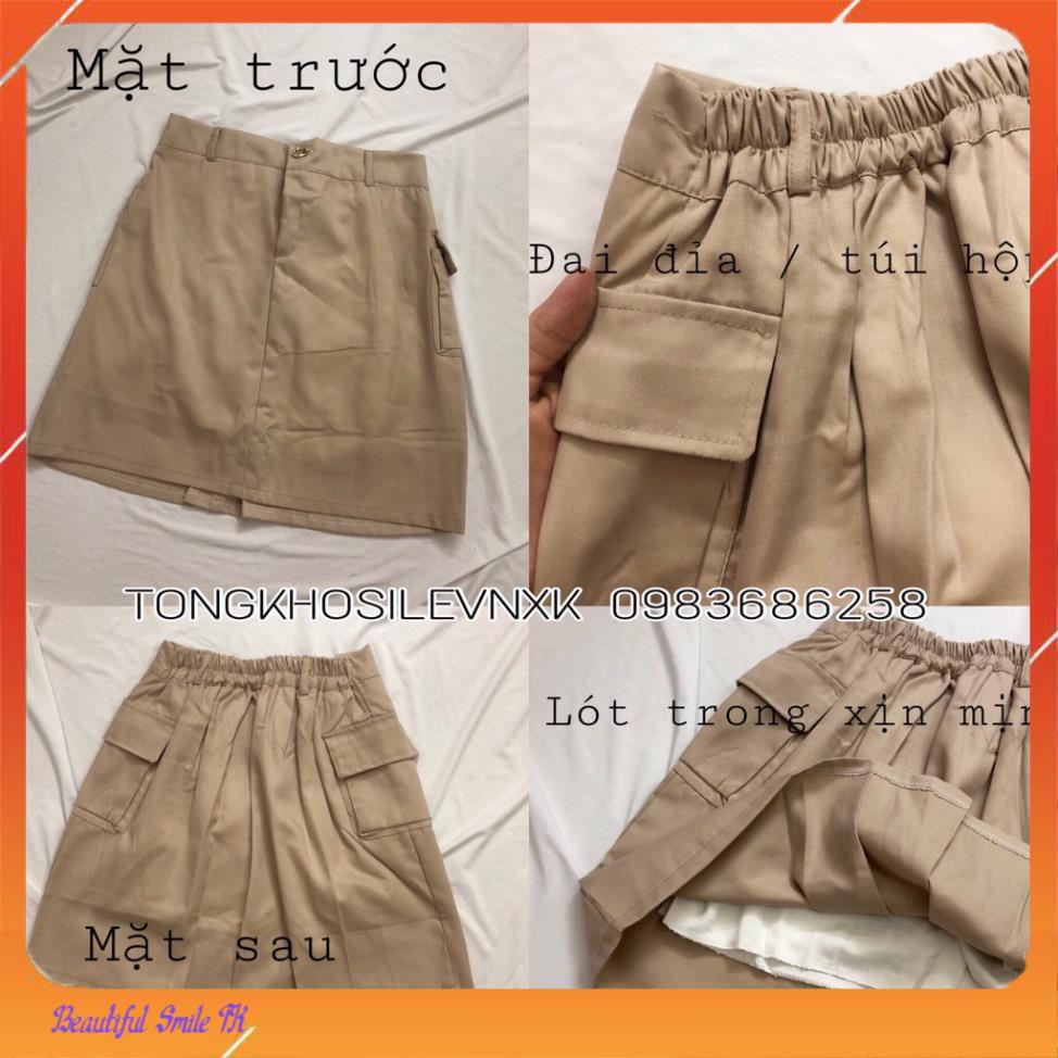 -Hàng nhập khẩu 💖💖 QUẦN GIẢ VÁY KAKI TÚI HỘP NỮ (BOX SKIRT) - (Sp sẵn) Liên hệ mua hàng  084.209.1989