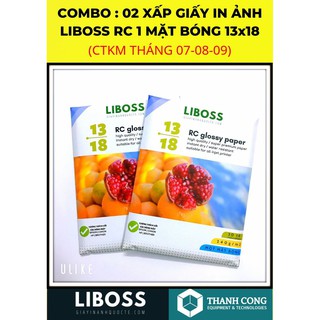 02 tập giấy in ảnh rc liboss 13x18 glossy cao cấp chống nước tiêu chuẩn eu