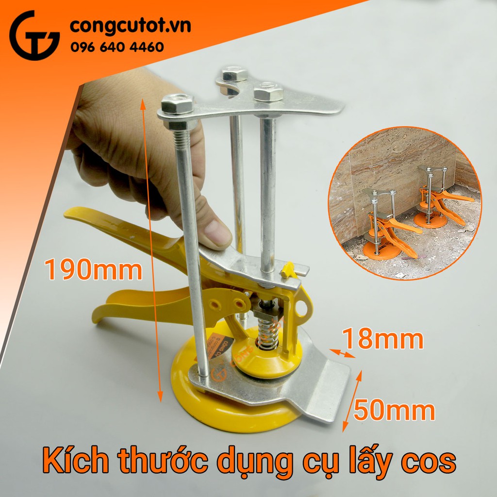 Bộ 4 Con đội lấy cốt gạch ốp tường 3 trụ bóp tay - Kích kê gạch ốp tường