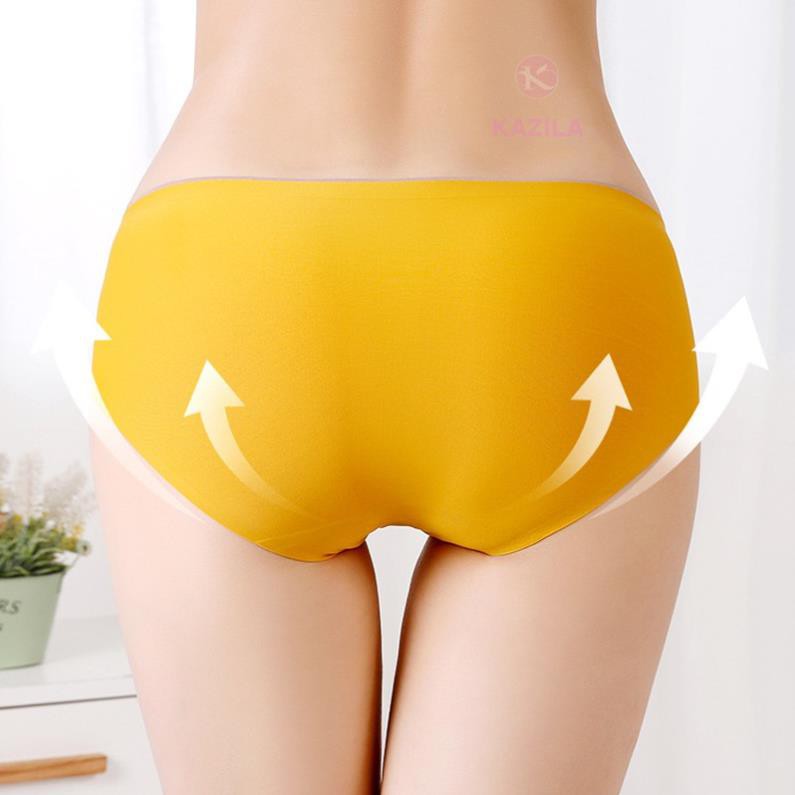 Quần lót nữ thun lạnh bóng cạp ép, quần lót không đường may ôm hông nâng mông co giãn siêu nhẹ QLH39