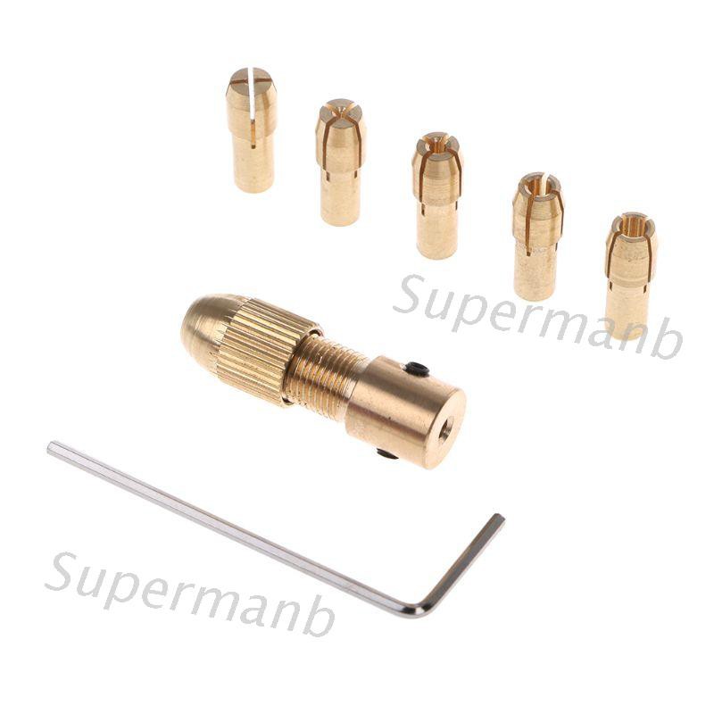 Bộ 7 cái kẹp cố định trục động cơ điện 2/2.35/4.05/5.05mm với đầu khoan 0.5-3.0mm
