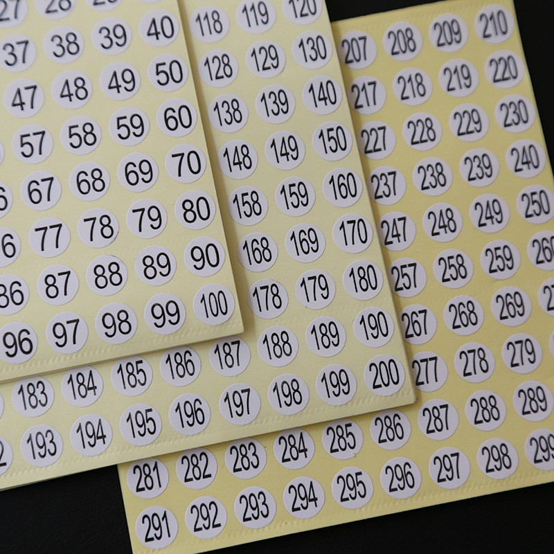 Bán sỉ -Tem dán số  nhãn dán 1-100-300