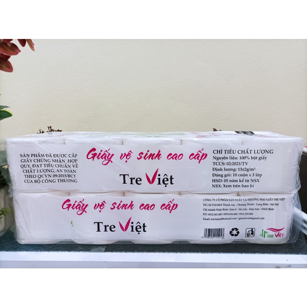 Giấy vê sinh cao cấp Tre Việt loại đẹp 1,3kg