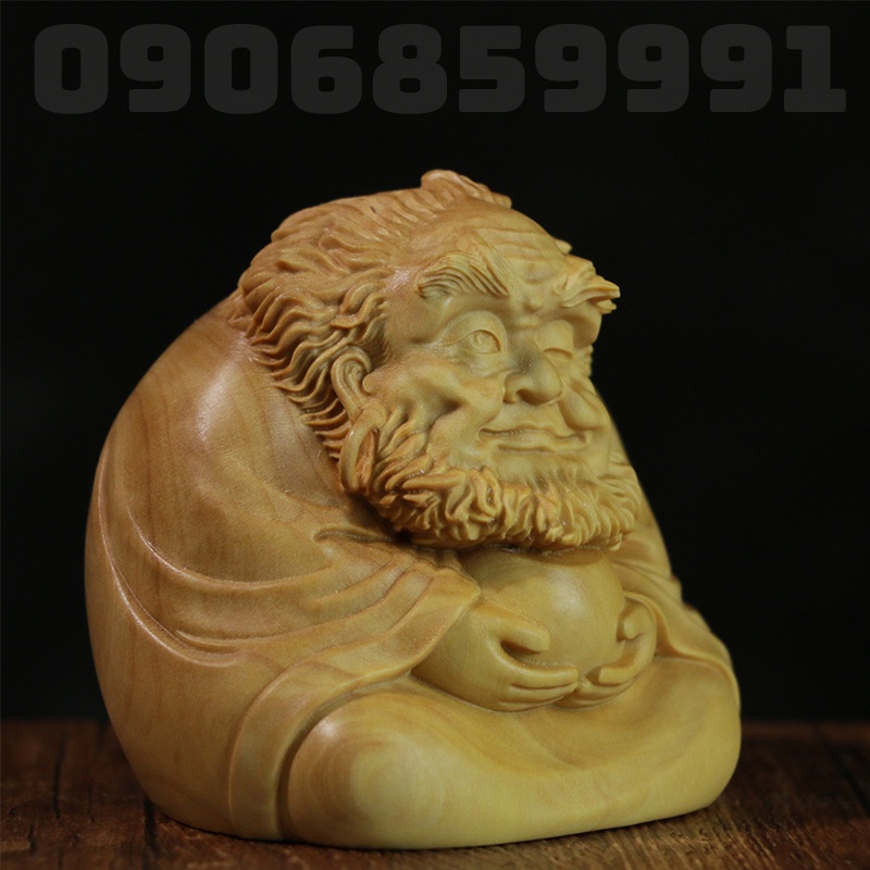 Tượng Bồ Đề Đạt Ma ngộ nghĩnh - Gỗ Hoàng Dương