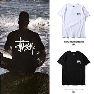 Áo Thun Tay Ngắn Vải Cotton In Chữ Stussy Thời Trang Cho Nam Nữ