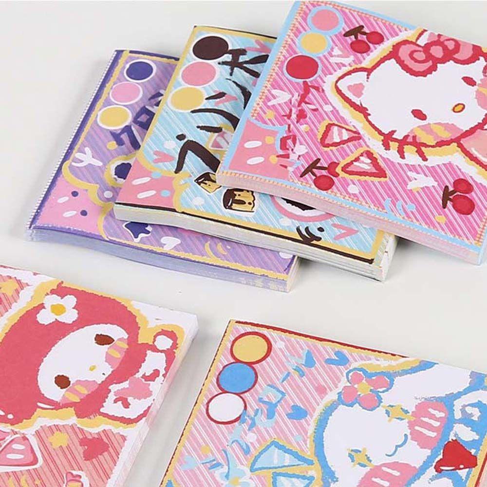 Giấy Ghi Chú Họa Tiết Mèo Kitty Hoạt Hình Trang Trí Sổ Tay