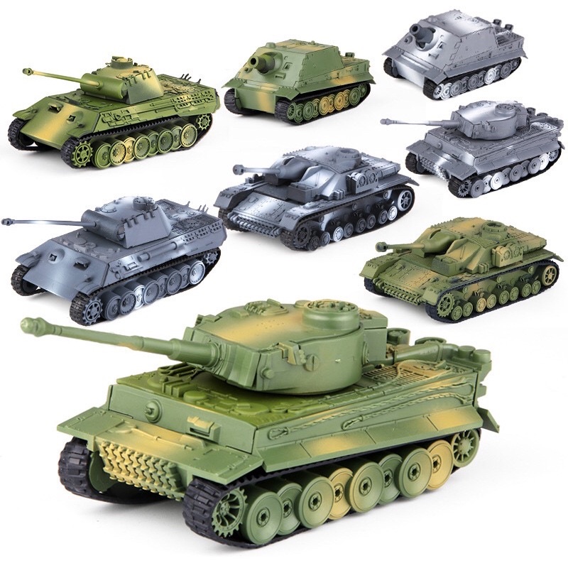 Mô hình xe tăng quân sự Tiger I, Panther V. Pháo tự hành Stug 33. Mô hình xe tank nhựa lắp ráp 4D- 30 mảnh, tỷ lệ 1: 72