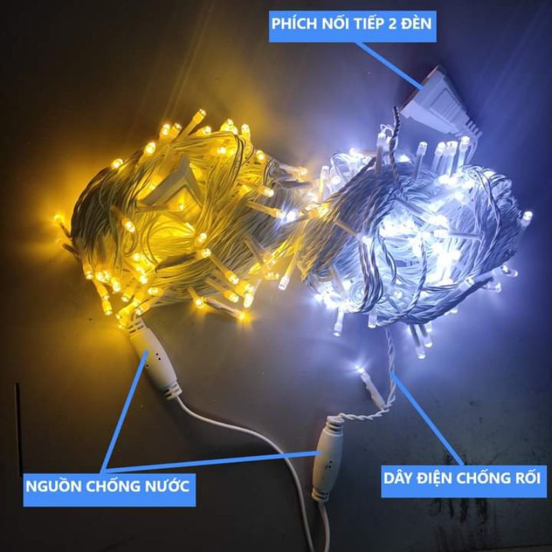 Dây Đèn Led trang trí Chống Nước 50m, Đèn trang trí quán cà phê ngoài trời