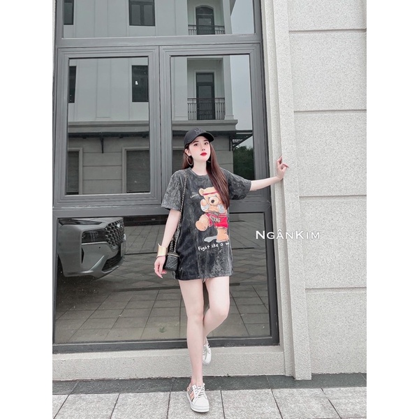 Áo Phông(Áo Thun) Wash Tay Lửng Unisex Có Kèm Video Cận chất