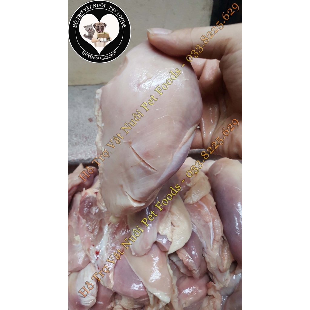 Ức gà loại 2 tươi ngon cho chó mèo túi 2kg