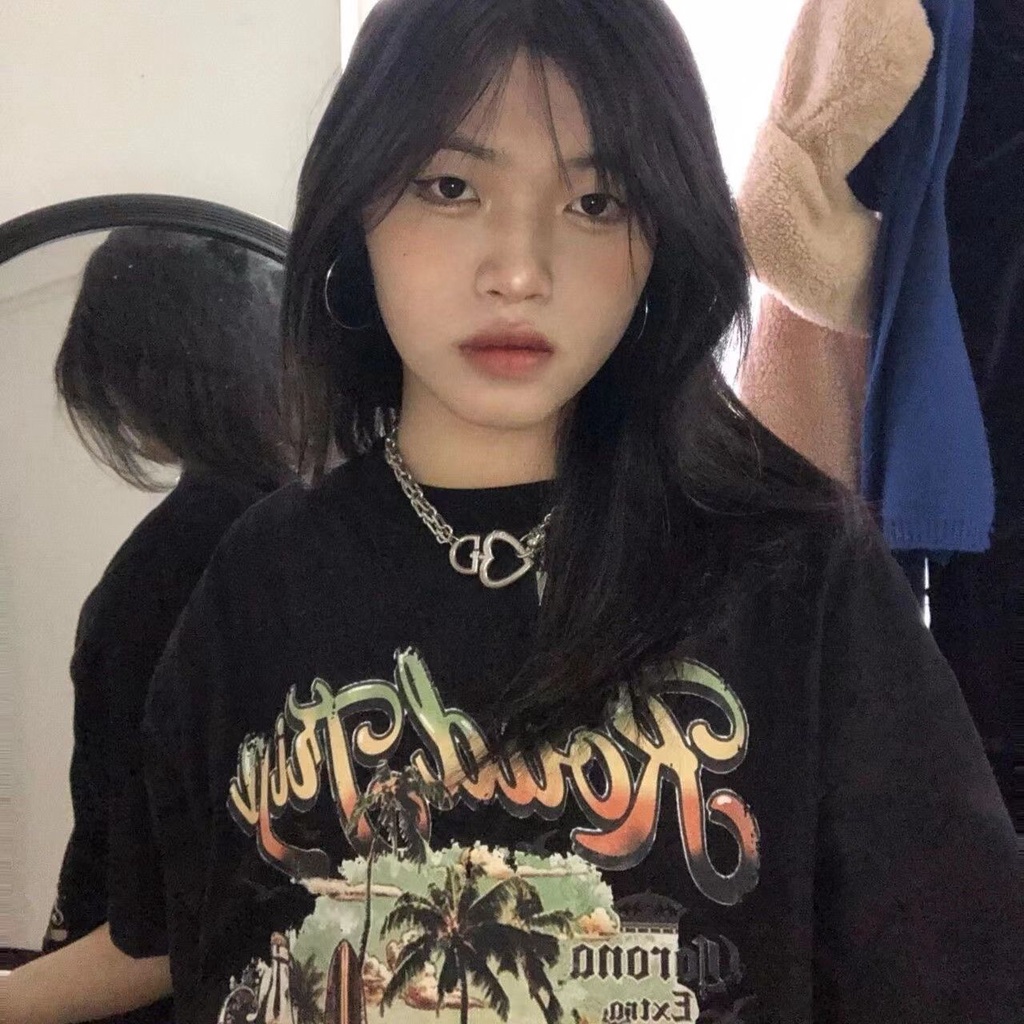 Áo Thun Nữ Ngắn Tay Phong Cách Hip Hop Đường Phố Mới