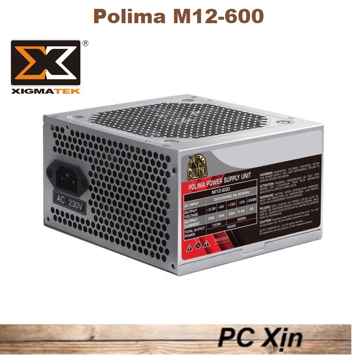 [Mã ELFLASH3 hoàn 10K xu đơn 20K] Nguồn Xigmatek POLIMA M12-600 EN42685 -Mai Hoàng PP