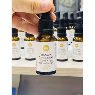 Vitamin D3K2 MK7 Sunday Natural 600 giọt