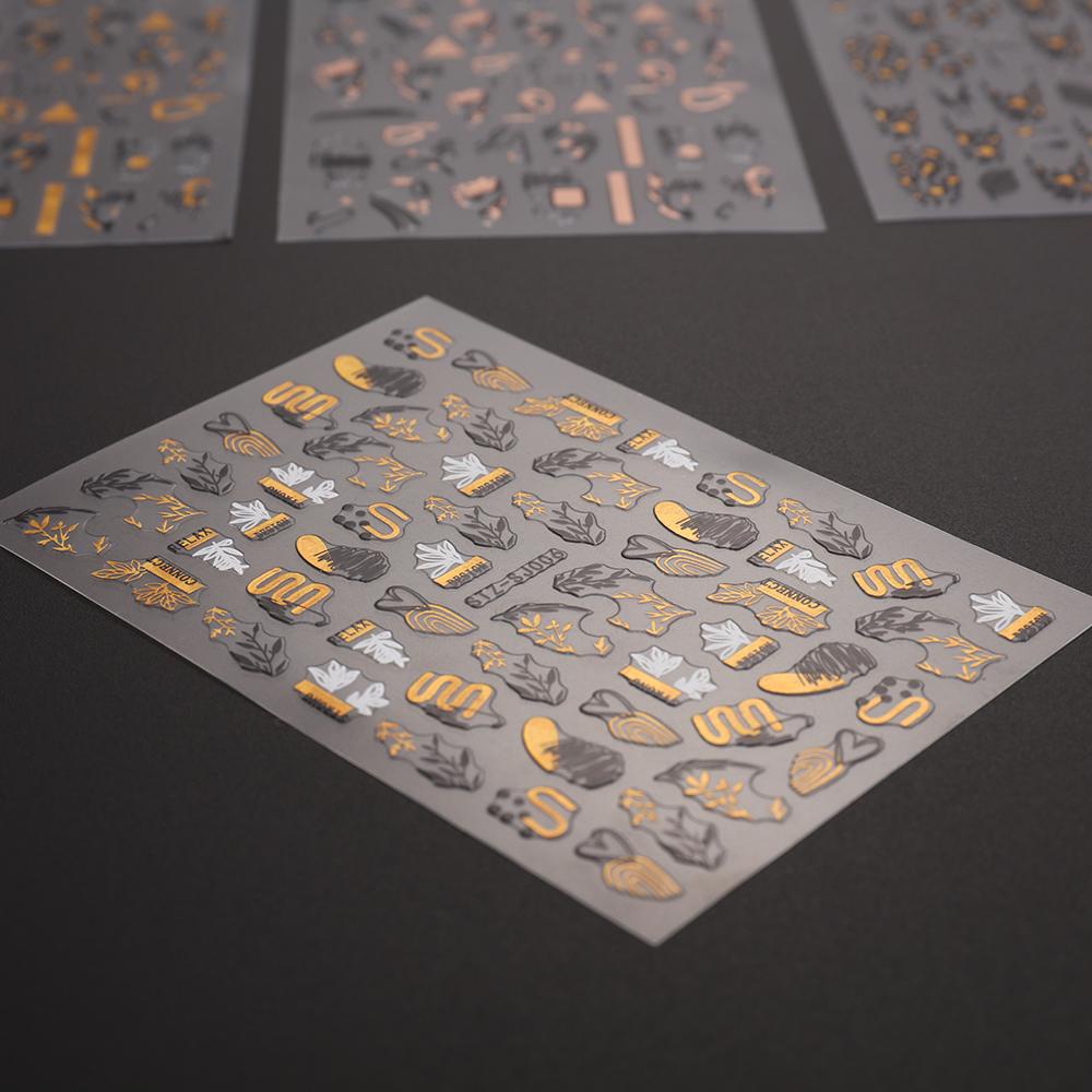 Miếng Dán Trang Trí Móng Tay Họa Tiết Đường Kẻ Holographic