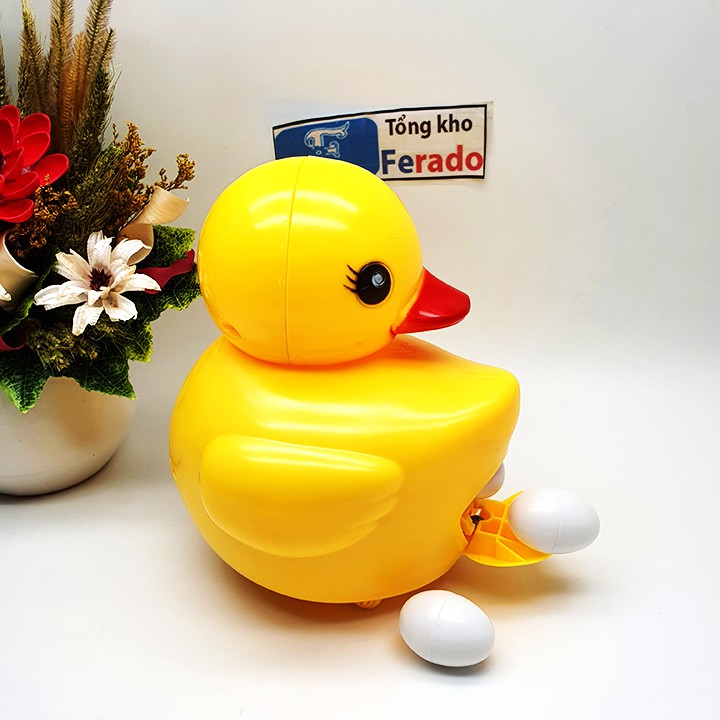 Đồ Chơi Vịt Biết Đẻ Trứng, Phát Nhạc, Di Chuyển, Đầu Có Thể Xoay, Chạy Pin Đáng Yêu Cho Bé, Hàng Việt Nam Chất Lượng Cao