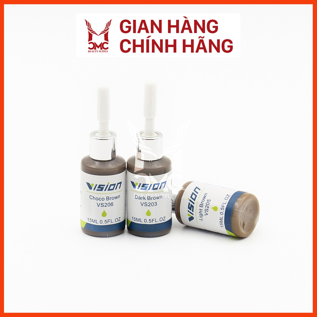Mực phun xăm mày Vision bám nhanh, màu chuẩn, không bị trổ xanh trổ đỏ CMC SP000253-2/ SP000254-2