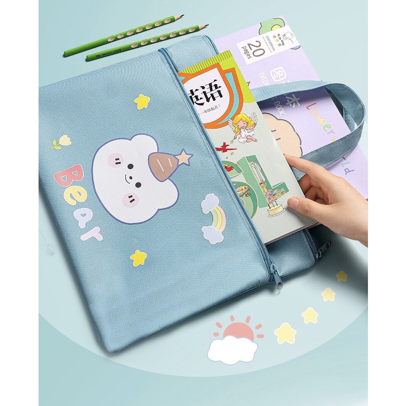 Túi Quai Xách Đựng Laptop, Đi Học Thêm Chống Thấm Cute 😋