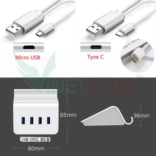 Đầu chia 4 cổng USB OTG Micro 3.0 480Mbps -dc4752